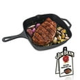 thumbnail image 2 of Jim Beam JB0176 Cast Iron Square Pan with Ridges, 16.5' Black, 2 of 2