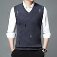 thumbnail image 6 of uikmnh Men's Sweaters Men's Knitted V-Neck Sleeveless Padded Sweater Vest for Modern Casual Style and Everyday Comfort Size:XL, 6 of 9