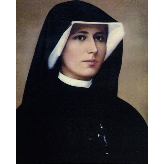 Autom co Catholic print picture - St. Maria Faustina - 8 in x 10 in ready to be framed