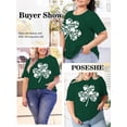 thumbnail image 4 of XCHQRTI Women's St. Patrick's Day Plus T Shirt Lucky Clover Graphic Tee Casual Green Tops, 4 of 9