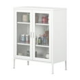 thumbnail image 4 of South Shore Crea, Contemporary Metal Mesh 2-Door Accent Cabinet, Pure White, 4 of 14