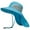 Light Blue, variant on UPF 50+ Unisex Water Resistant Wide Brim Sun Hat with Large Neck Flap Ponytail Fishing Hat for Men Women