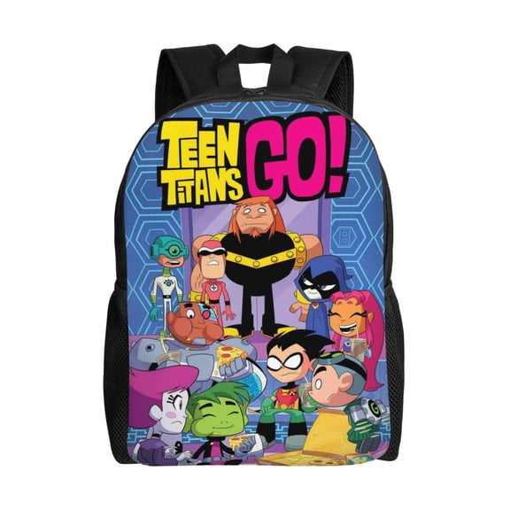 Anime Teen Titans Go Backpacks Large Capacity Shoulders Daypack Unisex Casual Knapsack Rucksack Student Satchel Bookbag