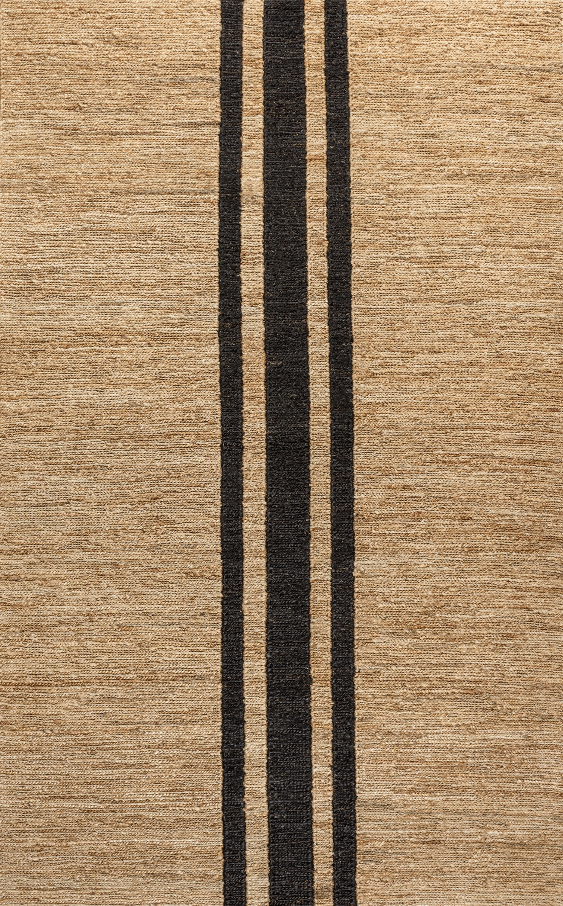 JONATHAN Y NATURAL FIBER 5 x 8 Area Rug, Olivier Rustic Stripe Jute - Natural/Black, NRF200A-5