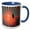 Blue/White, variant on 3drose, Sundown Cat, 11oz Two-tone Red Mug