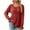 Red, variant on cfhntfmh Casual Shirts for Women Fashion Crewneck Long Sleeve Flowy Dressy Tops Loose Pleated Badydoll Blouses