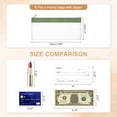 thumbnail image 2 of Uxcell 8.7 x 3.9 inch Money Bags with Zipper 6 Pcs Clear Polyvinyl Chloride Cash Deposit Bank Pouch Wallet Green, 2 of 4