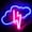 Blue+Pink Lightning, variant on DONGPAI Heart Neon Sign, Battery or USB Powered LED Neon Light for Party, Valentines Decorations Lamp, Table & Wall Decoration Light for Girl's Room Wedding Home Decor