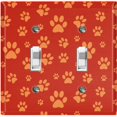 thumbnail image 1 of Metal Light Switch Plate Cover Puppy Dog Paw Prints Burnt Orange DOG032, 1 of 13
