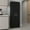 Black, variant on 5 Shelves White Storage Cabinet in Kitchen | Organize Items with Chic Handles and Closed - door Design | Durable Manufactured Wood | Solve Kitchen Space and Mess Issues