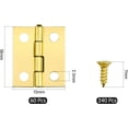 thumbnail image 2 of 60pcs Miniature Hinge Mini Brass Hinges 18X15MM Mini Hinges for Miniature Small Hinges for Box with 240pcs Screws for DIY Box Model Toy Artwork Crafts, 2 of 5