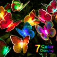 thumbnail image 2 of ERDS-Solar Garden Lights Outdoor Waterproof, 3 Pack Outdoor Solar Butterfly Lights with 2 Lighting Modes, Sway by Wind, Color Changing LED Outdoor Solar Lights for Patio Yard Lawn Path Garden Decor, 2 of 4