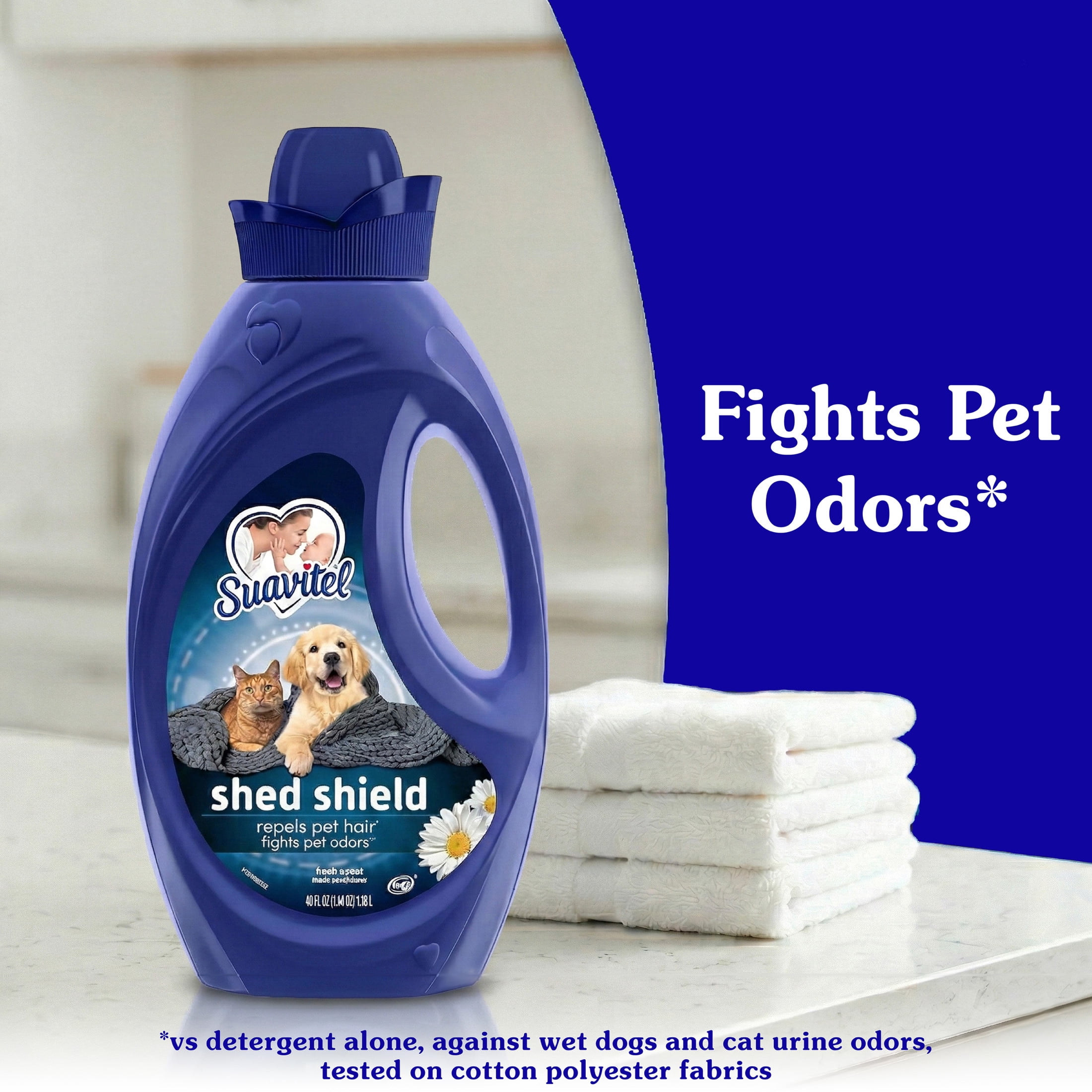 (6 pack) Suavitel Shed Shield Liquid Fabric Softener and Conditioner, Fresh Scent, 46 fl oz