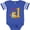 Football Blue and White, variant on Inktastic Gold and Red Baby Dragon First Birthday Boys or Girls Baby Bodysuit