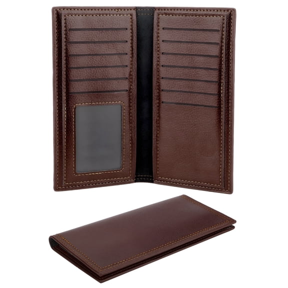 GASTROPOD Long Bifold Wallet for Men,Slim PU Leather Purse,RFID Blocking Credit Card Holder,Coffee