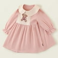 thumbnail image 5 of Ugoldhm Girls Embroidered Crew Neck Dress 2-10Y Fall Cotton Long Sleeve Fashion Party Outfit, 5 of 9
