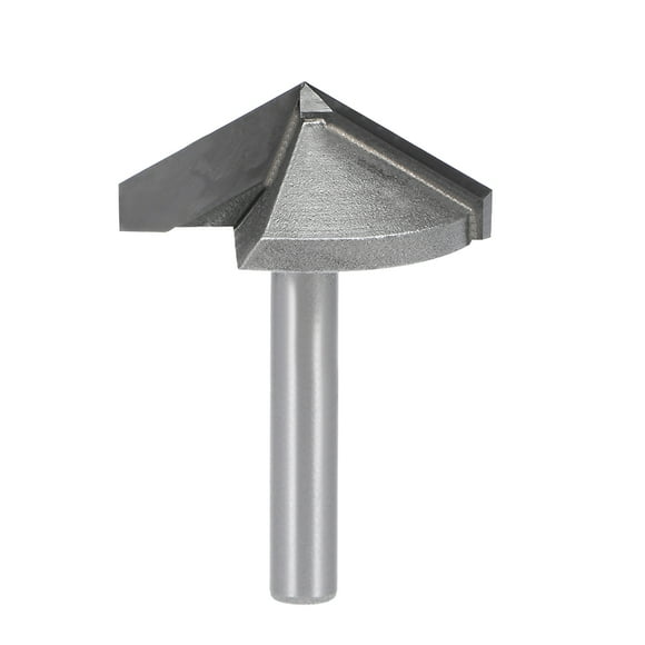 Fresa de router Unique Bargains con vástago de 6 mm, diámetro de 32 mm, fresadora de extremo en V de 120 grados de acero de tungsteno para grabado de madera CNC y recortadora de bordes