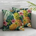 thumbnail image 3 of GOSMITH  Pineapples Decorative Throw Pillow Cover Case Outdoor Pillow Cases Square Standard Cushion Covers for Sofa Couch Bed Green Yellow Pink, 3 of 5