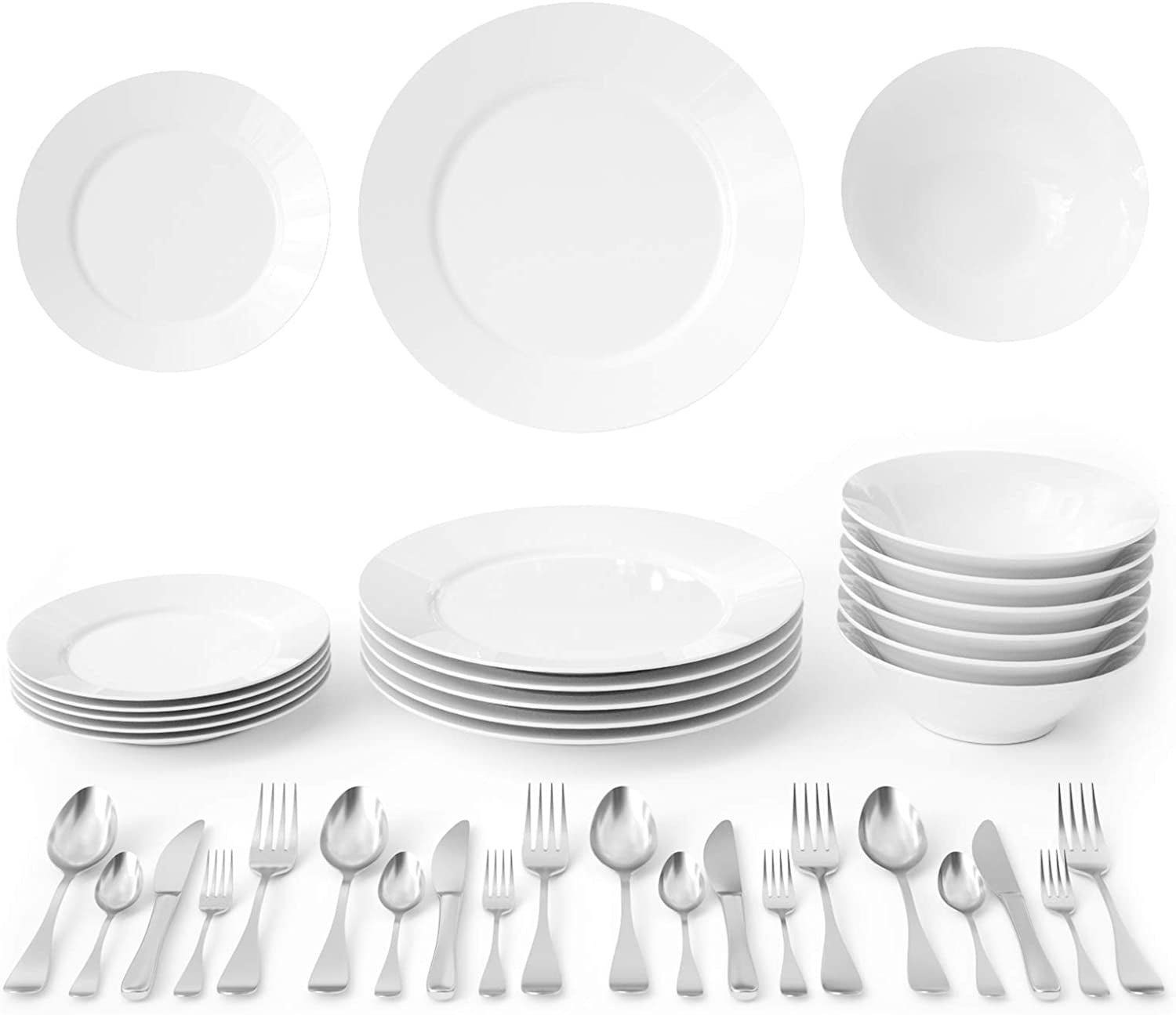 Buy Seenda 18Piece Porcelain Dinnerware Set and 20Piece Stainless