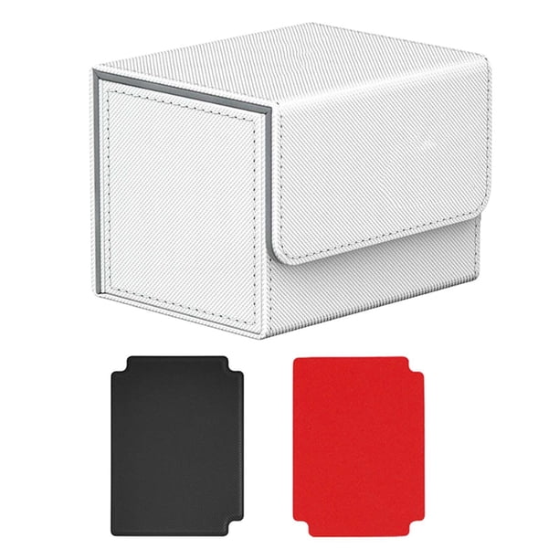 Porta tarjetas de béisbol, caja para naipes coleccionables, caja para guardar barajas Blanco