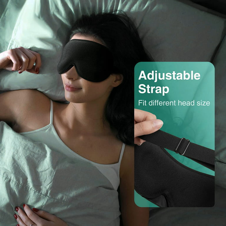 Sleep Eye Mask for Men Women, 3D Contoured Cup Sleeping Mask &  Blindfold