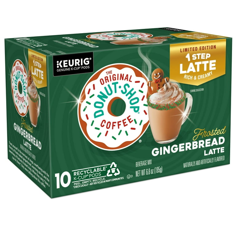 The Original Donut Shop Frosted Gingerbread Latte K-Cup Pods, 10