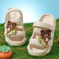 thumbnail image 2 of Ccpelsie Boys and Girls Slippers Summer Beach Pool Shoes Toddler Cartoon Slides Sandals Indoor&Outdoor Garden Slippers Shower Shoes(Khaki,1), 2 of 8