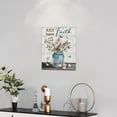 thumbnail image 3 of Farmhouse Cotton Bathroom Decor Wall Art Rustic Flower Just Have Faith Butterfly Floral Pictures Wall Decor Canvas Painting Prints Artwork Home Decorations Framed for Bedroom Living Room 12"x16", 3 of 6