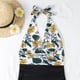 thumbnail image 4 of Traje de baño de una pieza para mujer, traje de baño fruncido con cuello en V y espalda descubierta con estampado Floral para nadar en verano, flor amarilla L, 4 of 7
