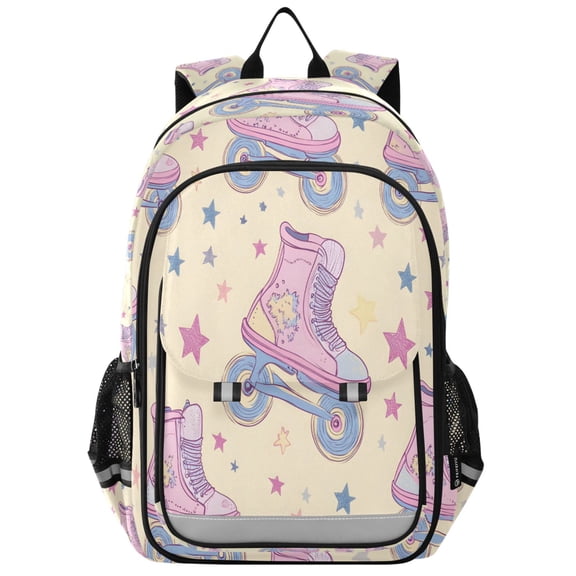 FORMRS School Backpack 17" Student Travel Bag with Laptop Compartment, Roller Disco