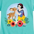 thumbnail image 3 of Disney - Floral Snow White Deer - Toddler & Youth Girls Short Sleeve Graphic T-Shirt, 3 of 5