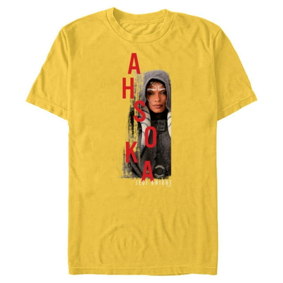 Star Wars Ahsoka Tano Jedi Knight Hooded Smile Disney - Short Sleeve Blended T-Shirt for Adults - Customized-Yellow