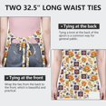 thumbnail image 6 of Pioneer Flower Floral Print Pattern Apron for Women and Men, Cotton Linen Waterproof with Pockets, Adjustable, 33x27 Inch for Kitchen, Gardening, BBQ, Salon, 6 of 6