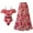 Red, variant on Kilaqueen Women's One Piece Swimsuit with Cover up Set Sleeveless Deep V Neck Bikini Sets Sexy Bathing Suit