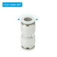 thumbnail image 3 of Unique Bargains Raccords à Pousser, 12 Raccords Tubes Droits, Blanc, 3/8 Pouce Od, 3 of 5