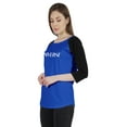 thumbnail image 4 of Inkmeso Women Raglan 3/4th Sleeve Tshirt&nbsp;Happy Motivational&nbsp;Quote Universe Graphic Top, 4 of 9