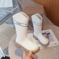 thumbnail image 2 of Eltusu Little Girls Riding Boots, Warm No Slip Outdoor Waterproof Winter Shoes White Size 11(Little Kids), 2 of 8