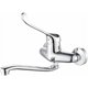 thumbnail image 1 of Bari - Grifo Monomando para Lavabo con Mango Médico, Grifo de Baño PMR, Cromo, Plata, 1 of 5