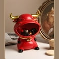 thumbnail image 2 of Figura de almacenamiento de toro Estatua de toro mascota llave de almacenamiento móvil gafas de telemando de escritorio decoración ornamento de apertura Magideal Figura de almacenamiento de toro, 2 of 7