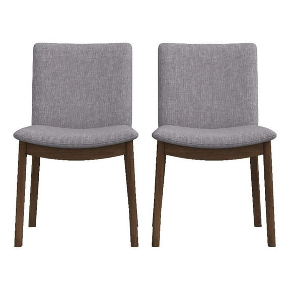 Pemberley Row Fabric Light Gray Dining Chair Rectangular Mid-Century Modern 32" Assembled