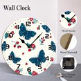 thumbnail image 5 of ZXCXRQFa Desk Clocks Blue Butterflies And Flowers Wooden Silent Non-Ticking 10 Inch Round Clocks Battery Operated Analog for Living Room Kitchen Bedroom Bathroom Office Home School Decor, 5 of 7