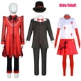 thumbnail image 2 of Disfraz de Cosplay de Alastor Hazbin para niños y adultos, disfraz de fantasía de Husk Vaggie para niños, mujeres, hombres y niñas, disfraz de Anime para Halloween y carnaval, 2 of 5