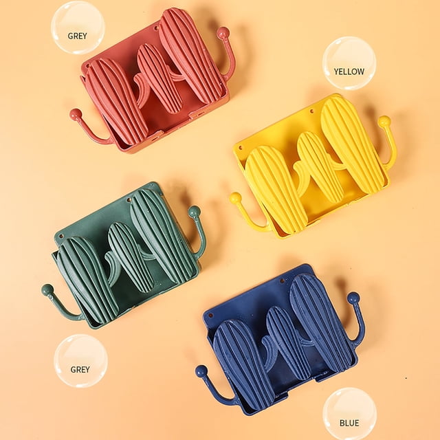 Soporte de carga para teléfono móvil estilo cactus (1 pieza), color verde, con estante de almacenamiento.