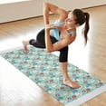 thumbnail image 6 of Turquoise Unicorn Dessert Pattern Hot Yoga Mat Towel Non Slip for Hot Yoga - Quick-Drying Yoga Mat Cover with 4 Corner Pockets with Travel Bag - Hot Yoga Towel Non Slip 74"x26", 6 of 6