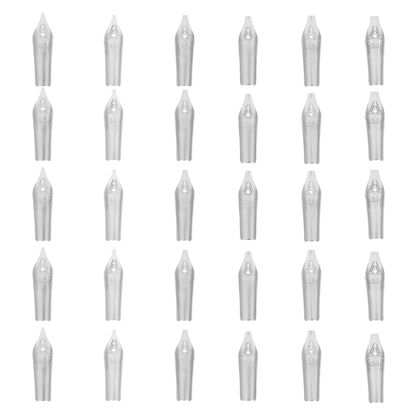 30pcs Pen Nibs Set Fountain Pen Replacement Nibs Calligraphy Pen Supplies