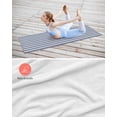 thumbnail image 4 of Navy Blue Striped Yoga Towel for Hot Yoga Non Slip, Farmhouse Striped Geometric Art Yoga Mat Towel Absorbent Yoga Sweat Towels Microfiber Hot Yoga Blanket for Bikram Pilates 26"x74", 4 of 7