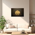 thumbnail image 3 of ZHONGYUTONG Gold Lotus Canvas Wall Art Abstract Golden Flower Pictures Zen Painting Meditation Artwork for Bathroom Decor Framed (28.00" x 42.00"), 3 of 5
