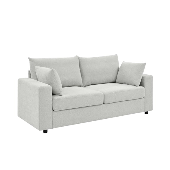 Xukmct 78" Upholstered Sofa Couch with Wood Frame, 2 Seat Loveseat Sofa for Living Room, Bedroom, Office, Beige