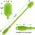 thumbnail image 2 of Dosaele Silicone Bottle Brush | One Brush | 12.5” Bottle Cleaner Brush for Your Flask, Vacuum Sports Bottle, Vase and Glassware | Water Bottle Brush Cleaner for Narrow Neck Containers(Green), 2 of 2
