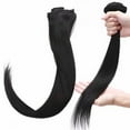 thumbnail image 5 of Benehair 100% Real Remy Human Hair Extensions Clip In 7 Pieces Full Head Invisible Soft Hair Weft Straight Women Black, 5 of 9